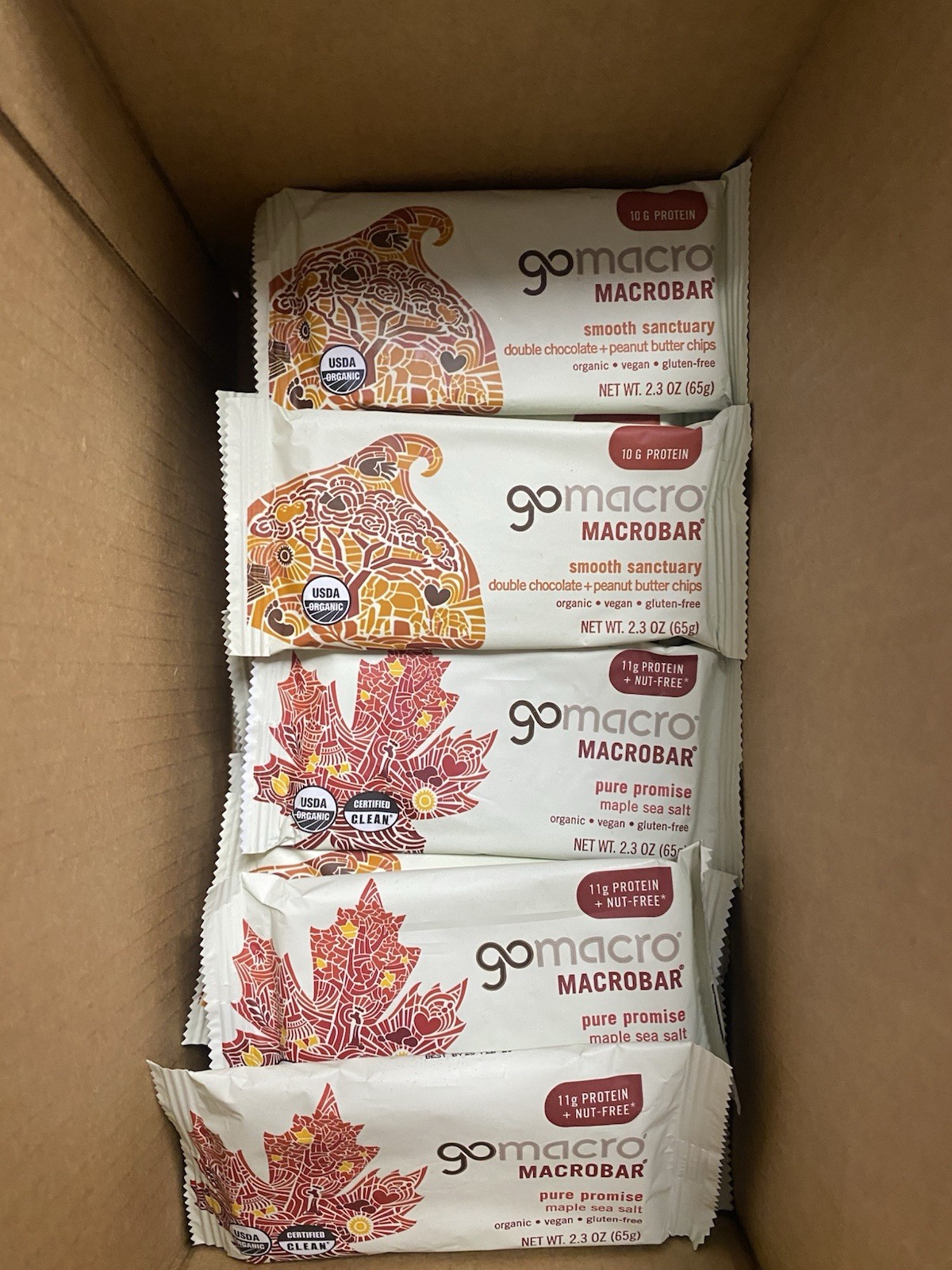 Gomacro Organic Macrobar  Maple Sea salt & Smooth Butter Chip 2.3 Oz Pack Of 22