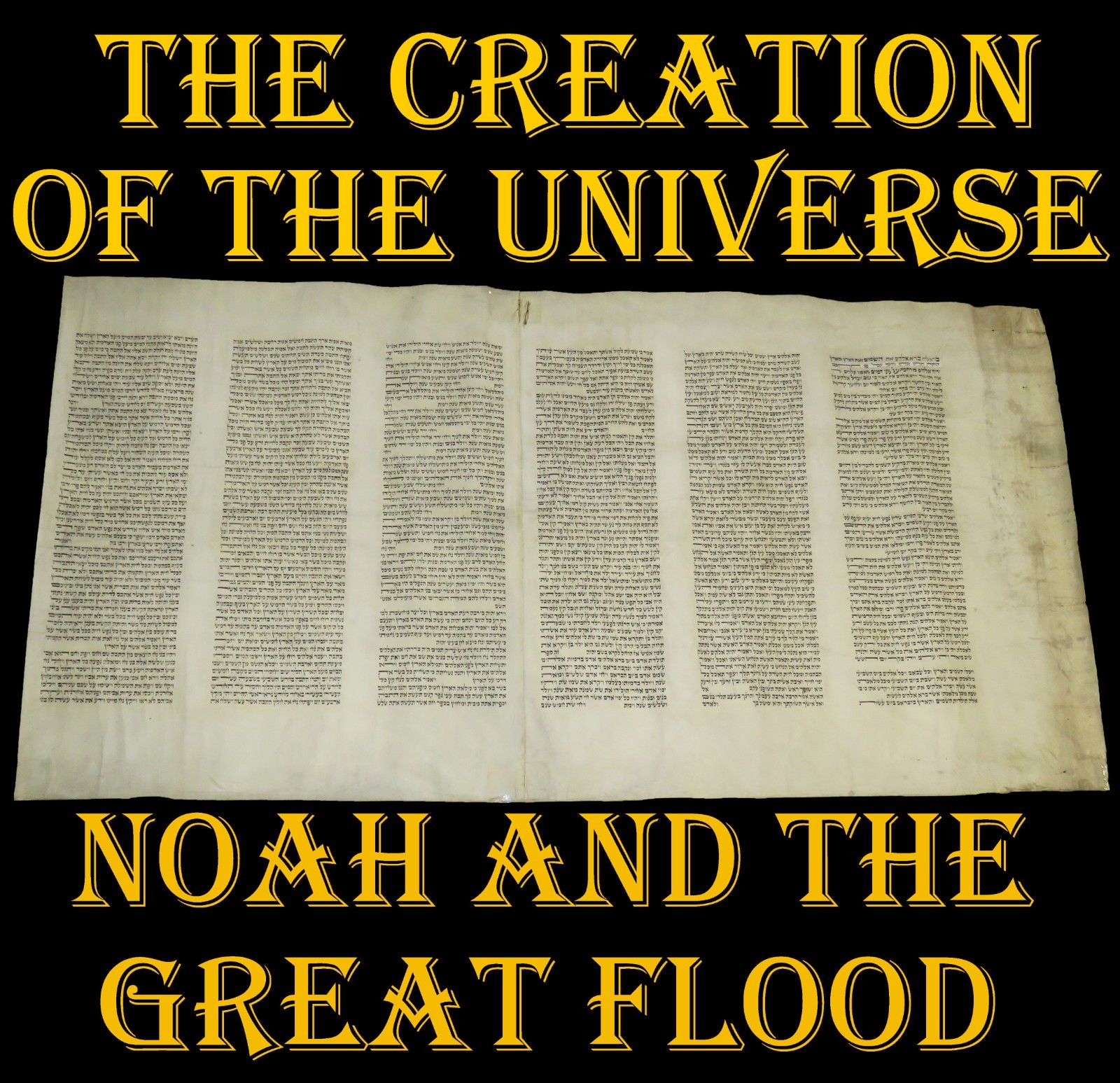 Torah Bible Vellum Scroll Book of Genesis Parchment 150-200 yrs old From Europe