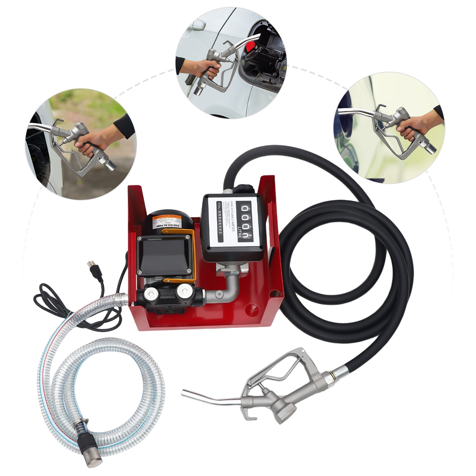 110V Oil Transfer Pump Electric Diesel Fuel Transfer Pump | 16GPM 60L/min