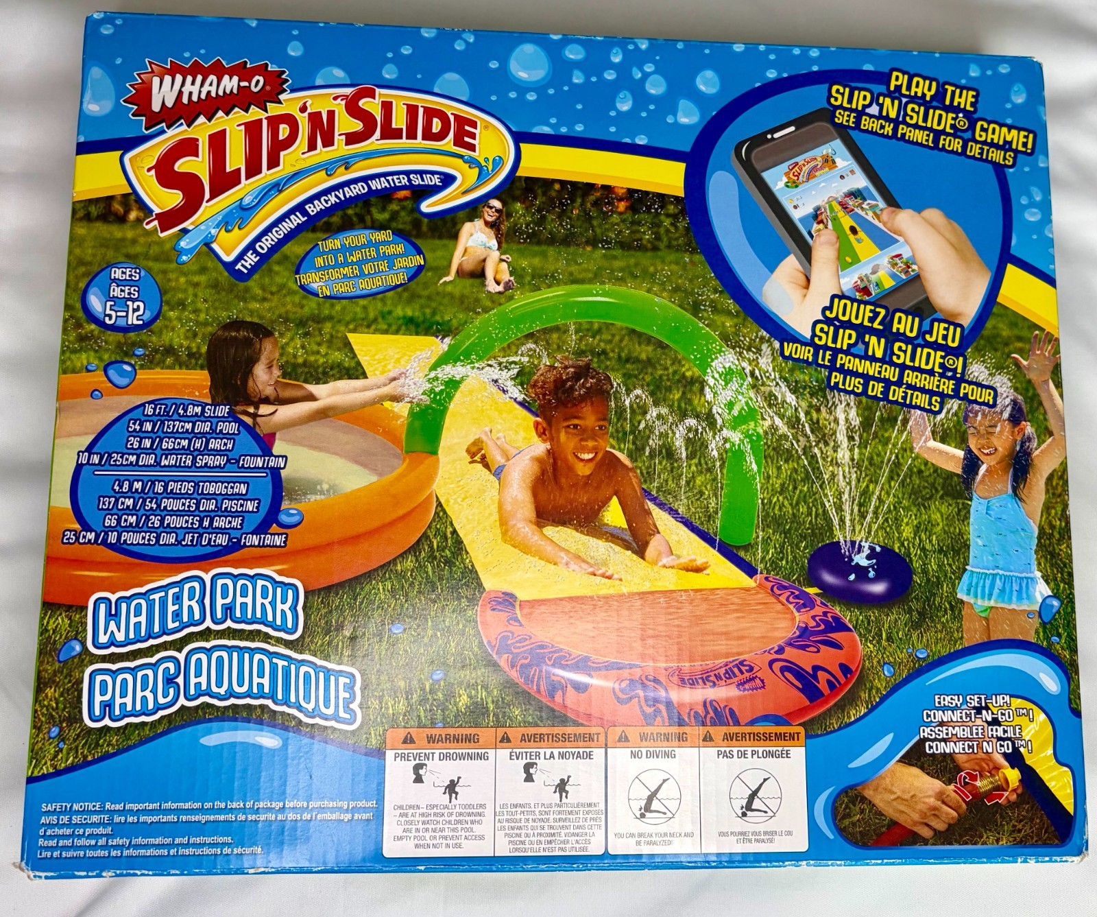Wham-O Slip'N Slide Water Park New Original Backyard Water Slide Summer Fun