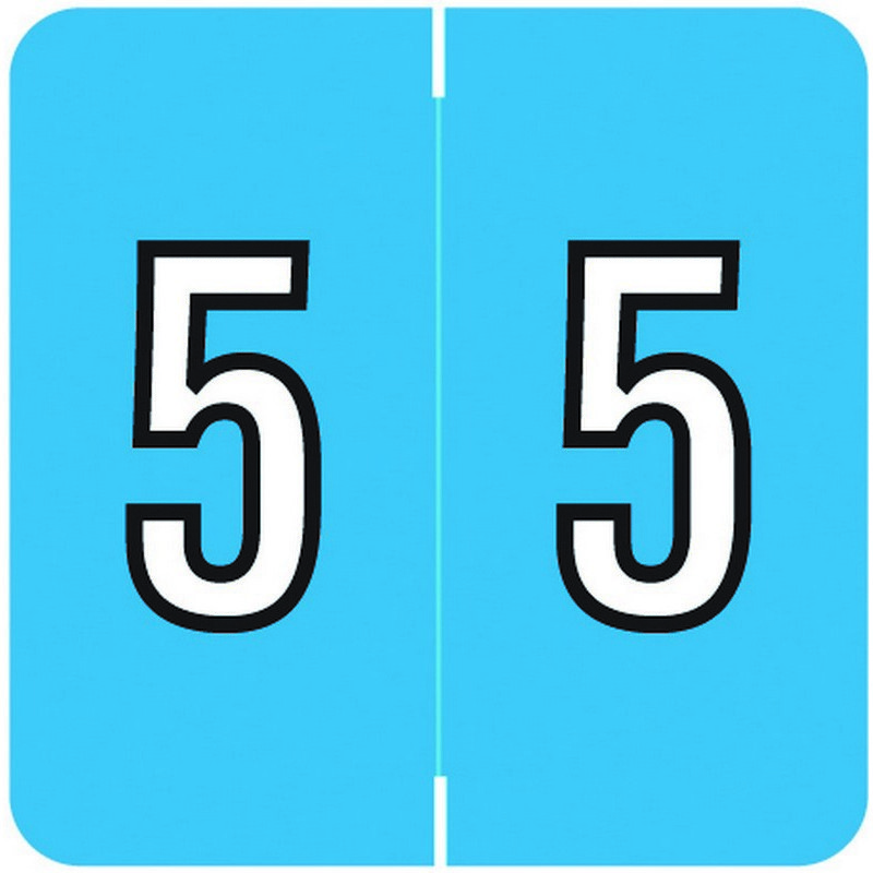 Barkley FNBRM Compatible "5" Numeric Labels, Laminated Stock, 1-1/2" x 1-1/2"