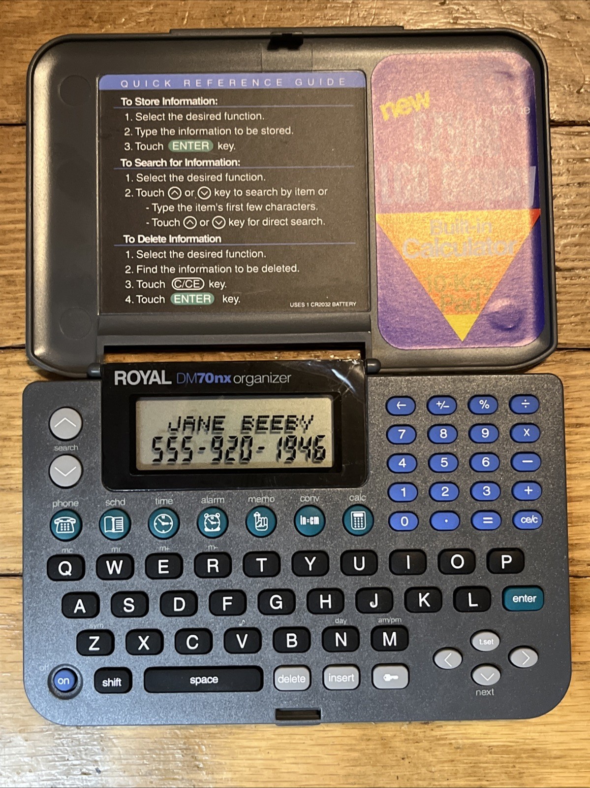 Royal DM70nx Organizer Vintage Electronics Memo Calculator Schedule NWOB