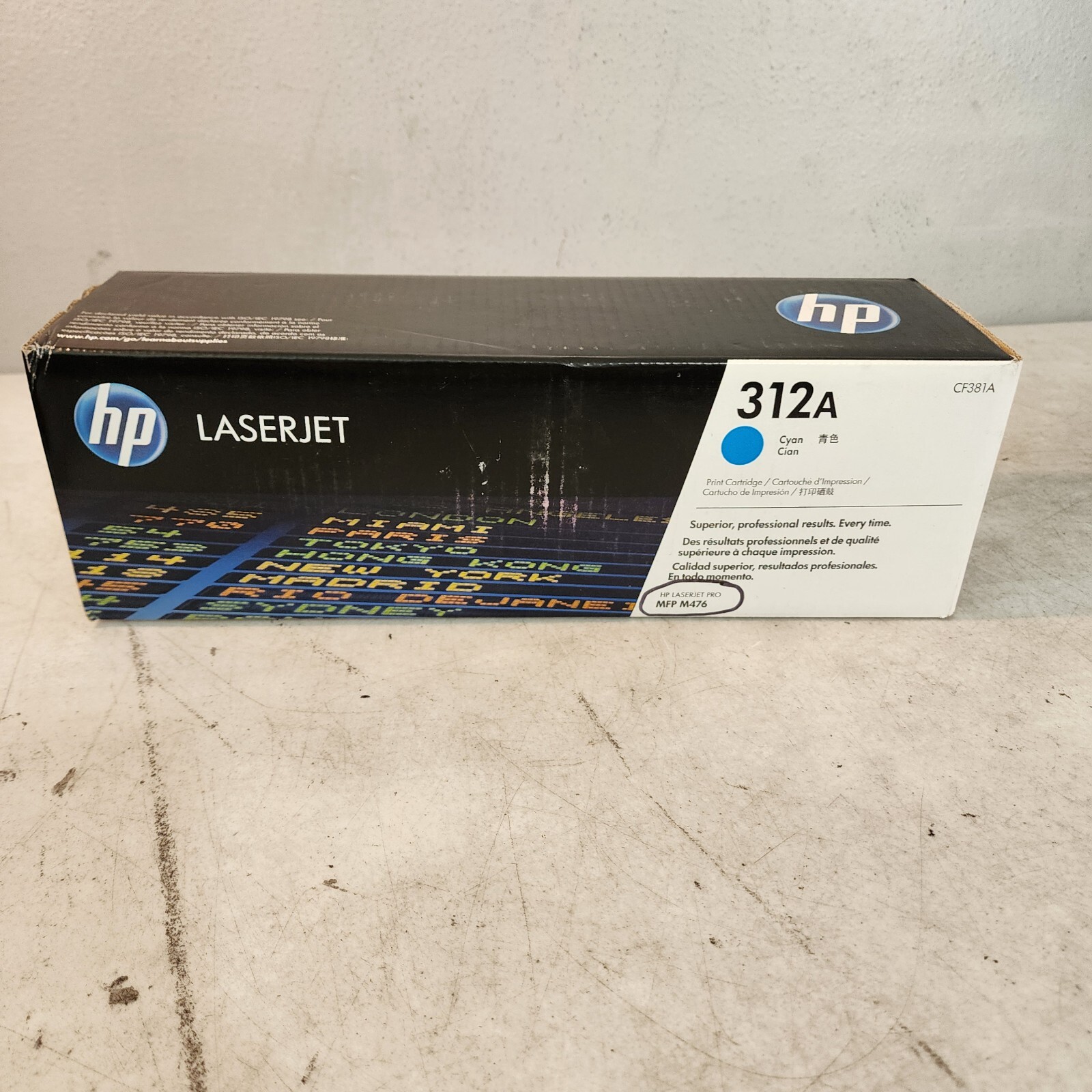 HP 312A CF381A Cyan Toner Cartridge Genuine New Sealed Open Box free ship