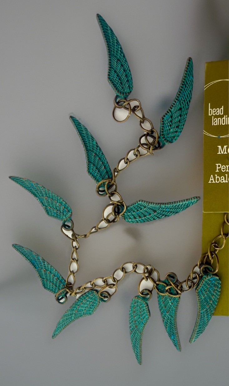 Bead Landing Turquoise Metal Feather Charms