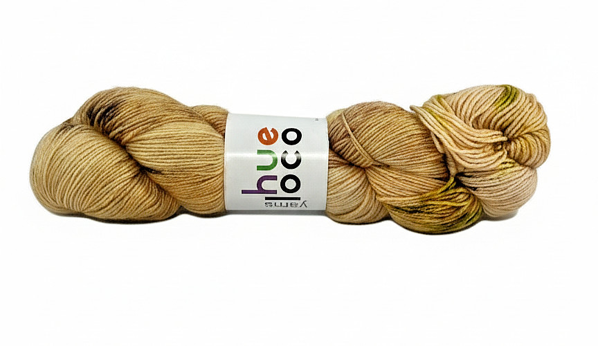 Hue Loco Yarns Spun Sock SW Merino Cash Nylon "Marigold" 400 yds 100 g Speckles