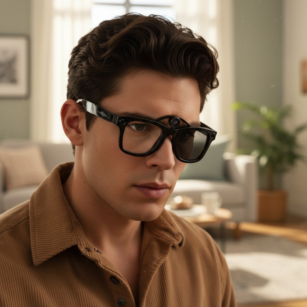 Lightweight 4K Video Recording Smart Glasses with Built-In Mic & AI Recognition