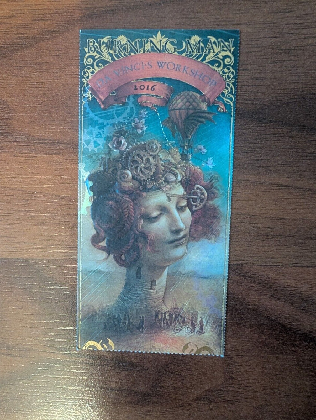 Burning Man Ticket Stub Torn Used 2016 Da Vinci's Workshop