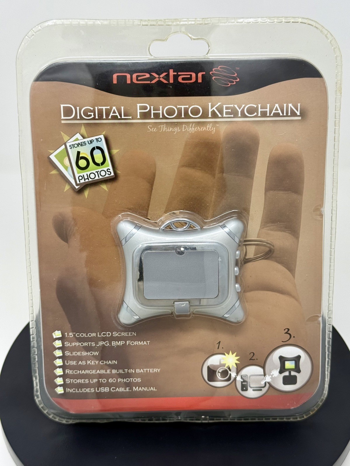 Nextar Rechargeable USB 2.0 Digital Photo Keychain New In Box