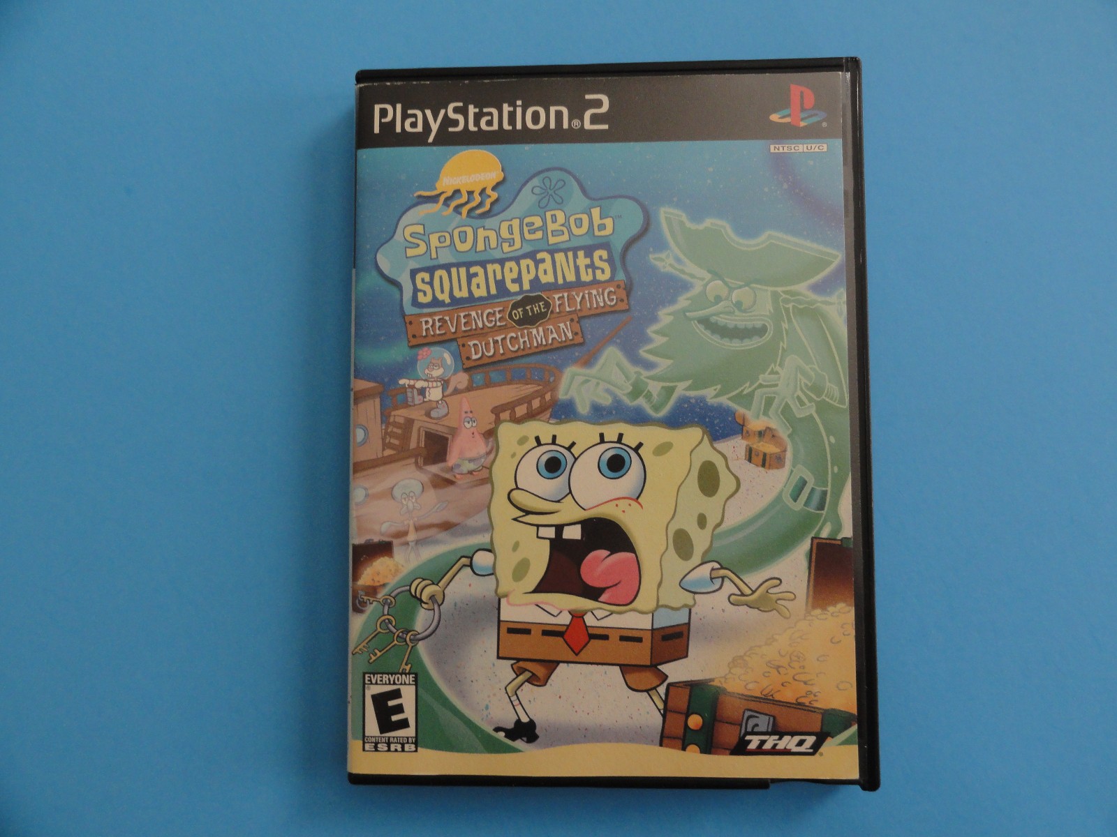 SPONGEBOB SQUAREPANTS REVENGE FLYING DUTCHMAN PS2 COVER ART IN BLOCKBUSTER CASE