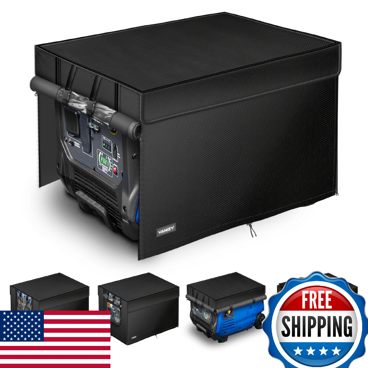 VANIZY Generator Cover Waterproof 24x19x21 PVC Window - Use While Running