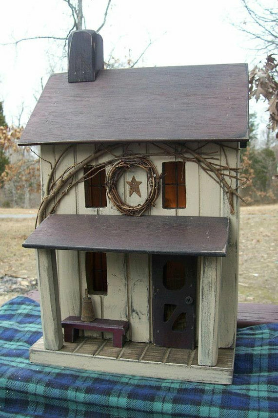 Farmhouse , Farmhouse Decor , Rustic Farmhouse , Lighted House , Birdhouse