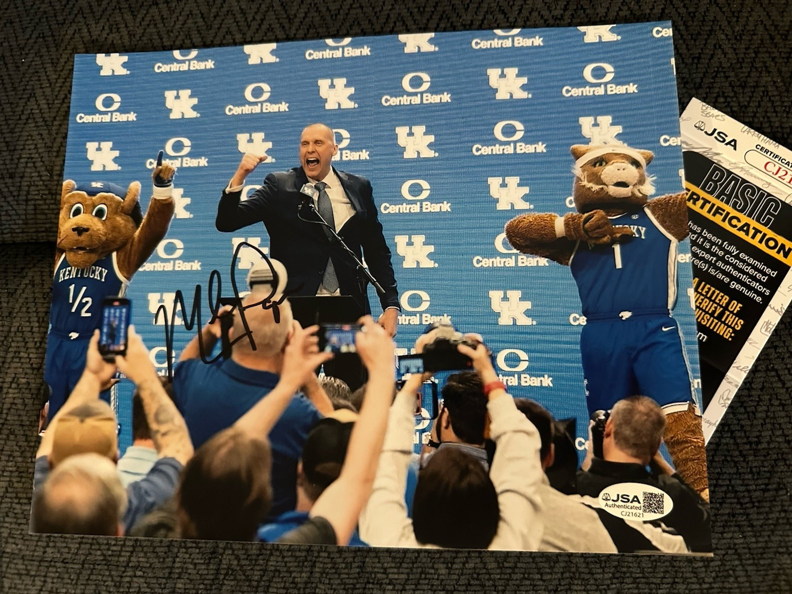 Mark Pope Signed 8 X 10 Photo Autographed JSA Authentication COA Kentucky