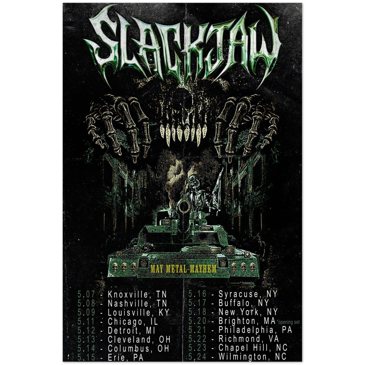 Slarklaw May Metal Mayhem 2026 North America Tour Dates Poster