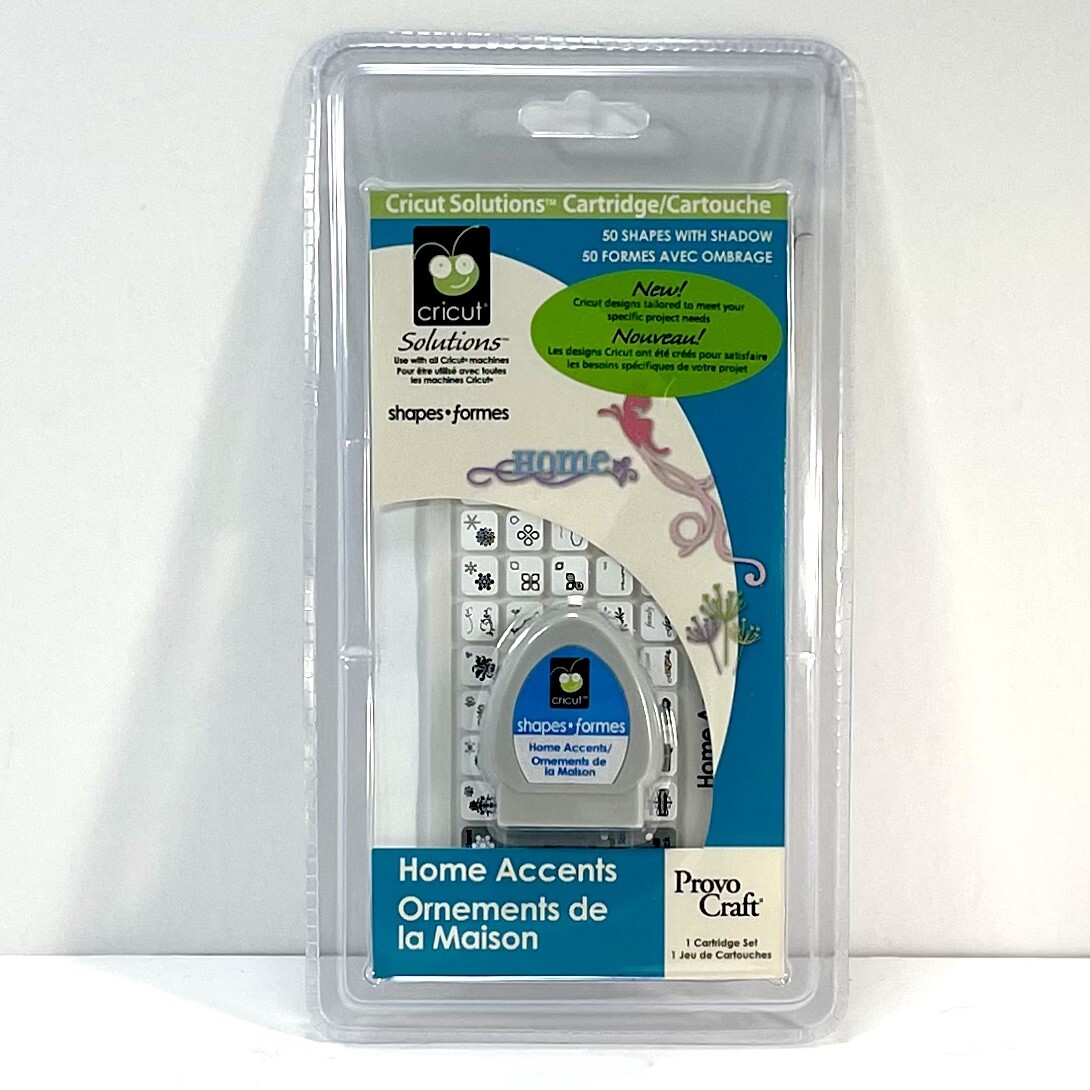 Cricut Solutions 29-0542 Home Accents Cartridge New in Box Shapes Forms w Shadow