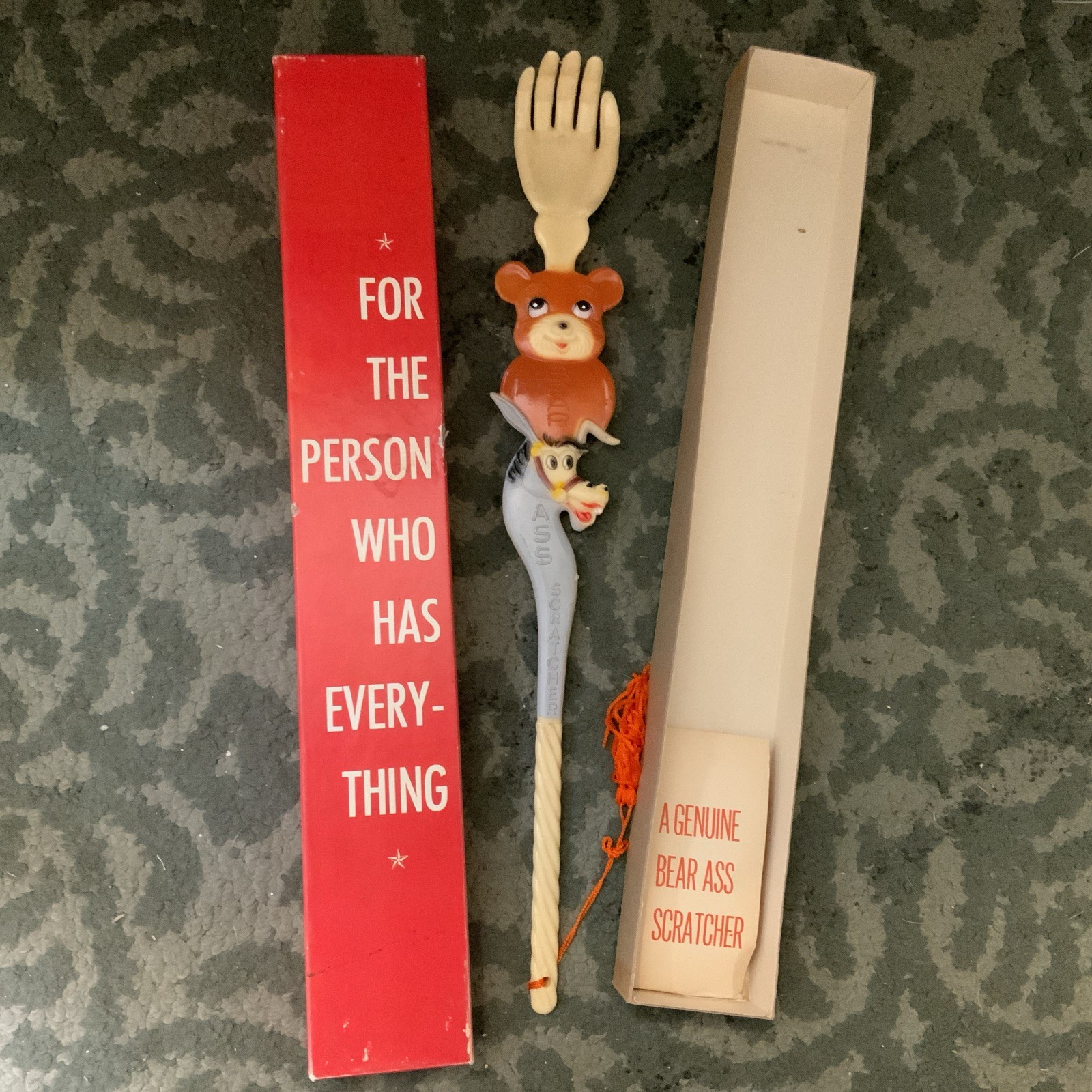 A Genuine Bear Ass Back Scratcher New Old Stock Gag Gift 50’s Funny Elephant