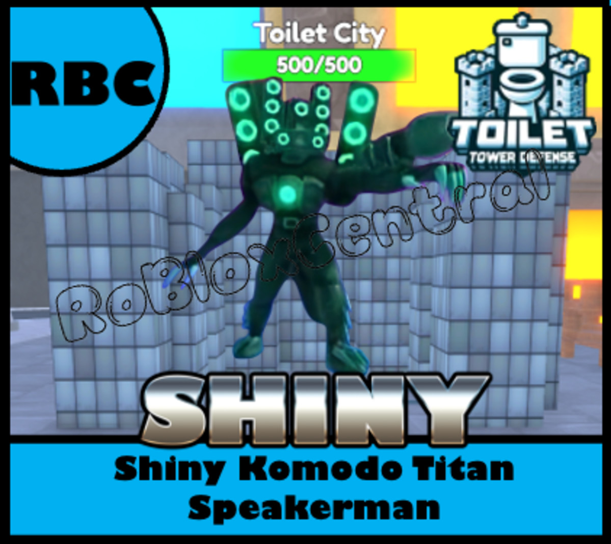 SHINY KOMODO TITAN SPEAKERMAN - CHEAP TOILET TOWER DEFENSE - TTD UNIT