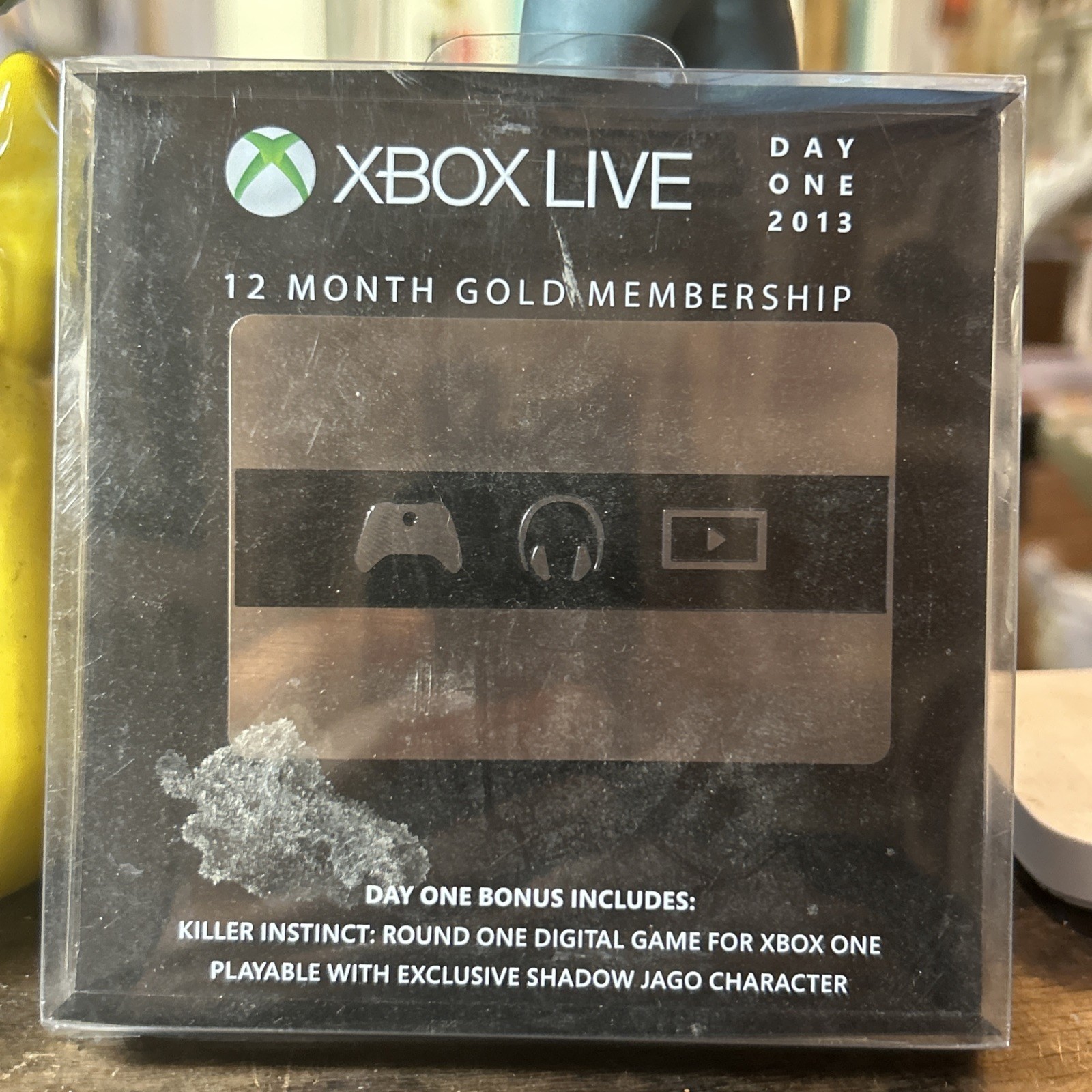 Day One XBOX Live 12 month Gold Card Commemerative Metal Card. Used