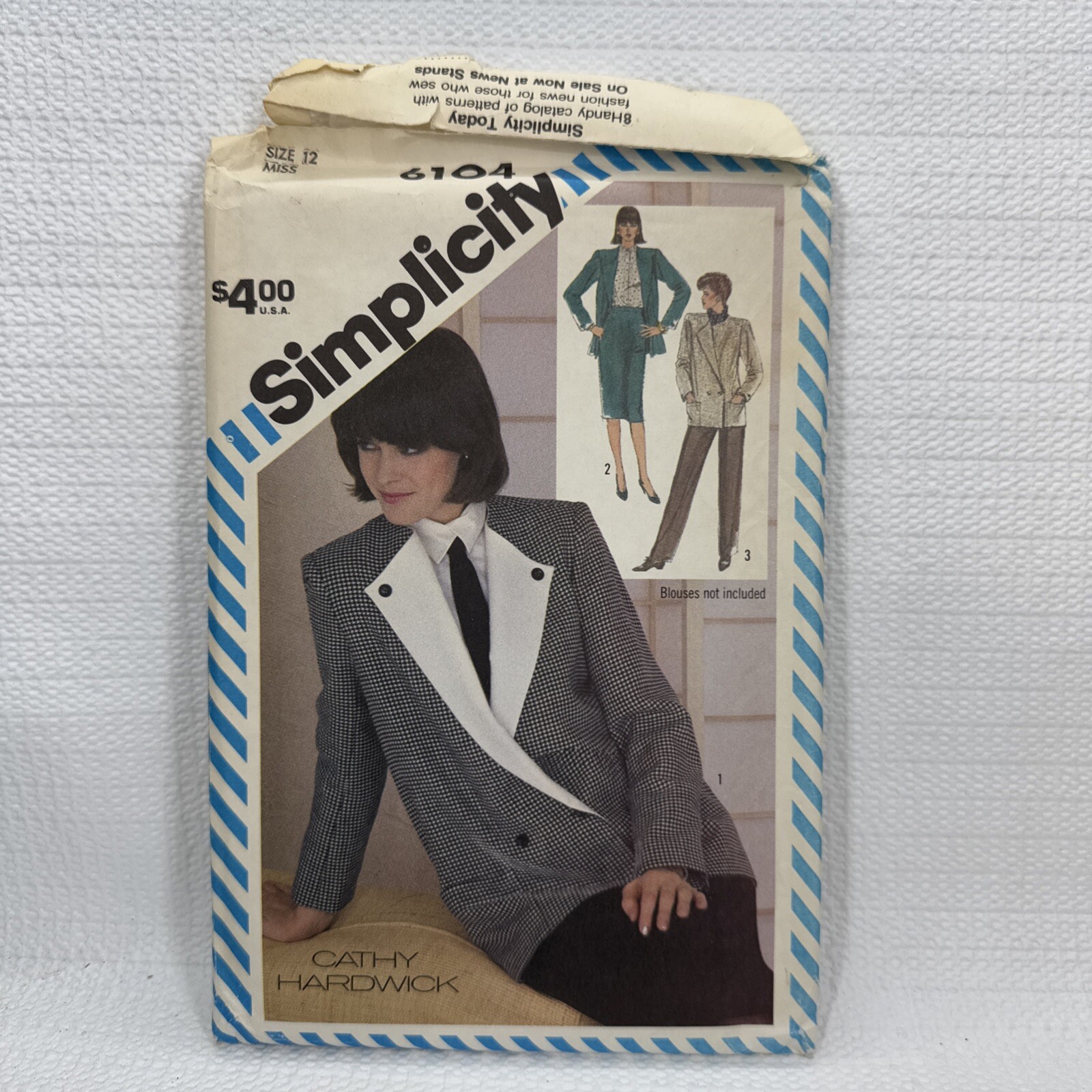 Simplicity 6104 Misses Jacet Pants Skirt Cathy Hardwick Pattern 12 *uncut