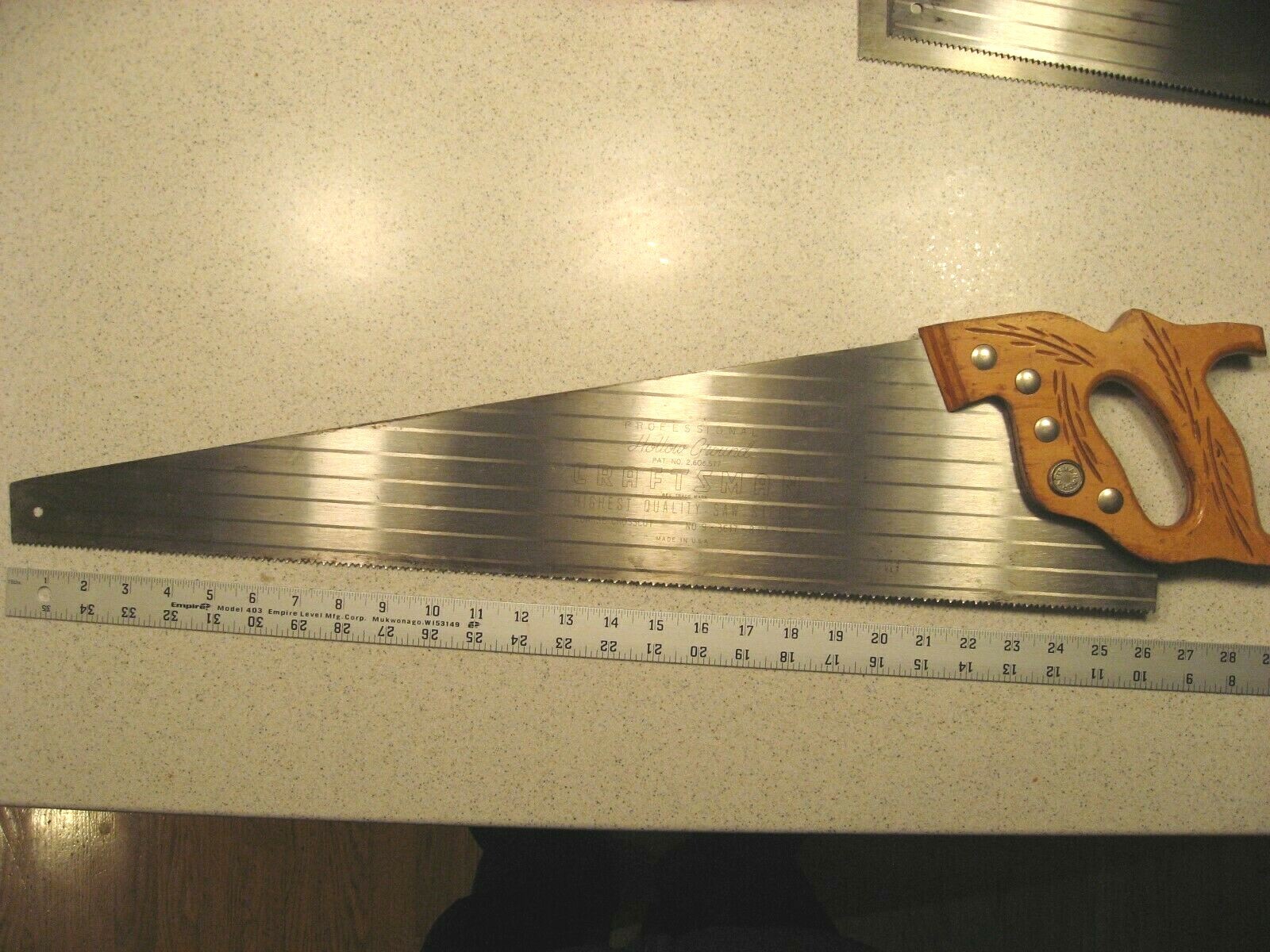 Vintage Craftsman Professional Hollow Ground Coarse Crosscut Saw No 9 - 3617 8pt