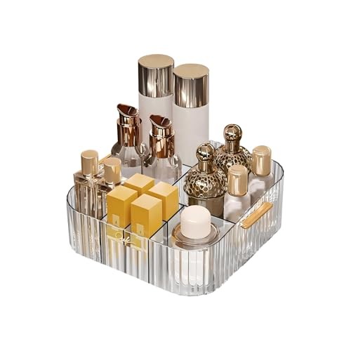  Acrylic Makeup Organizer,9 Slots Makeup Brush Holder,Makeup Storage with Clear