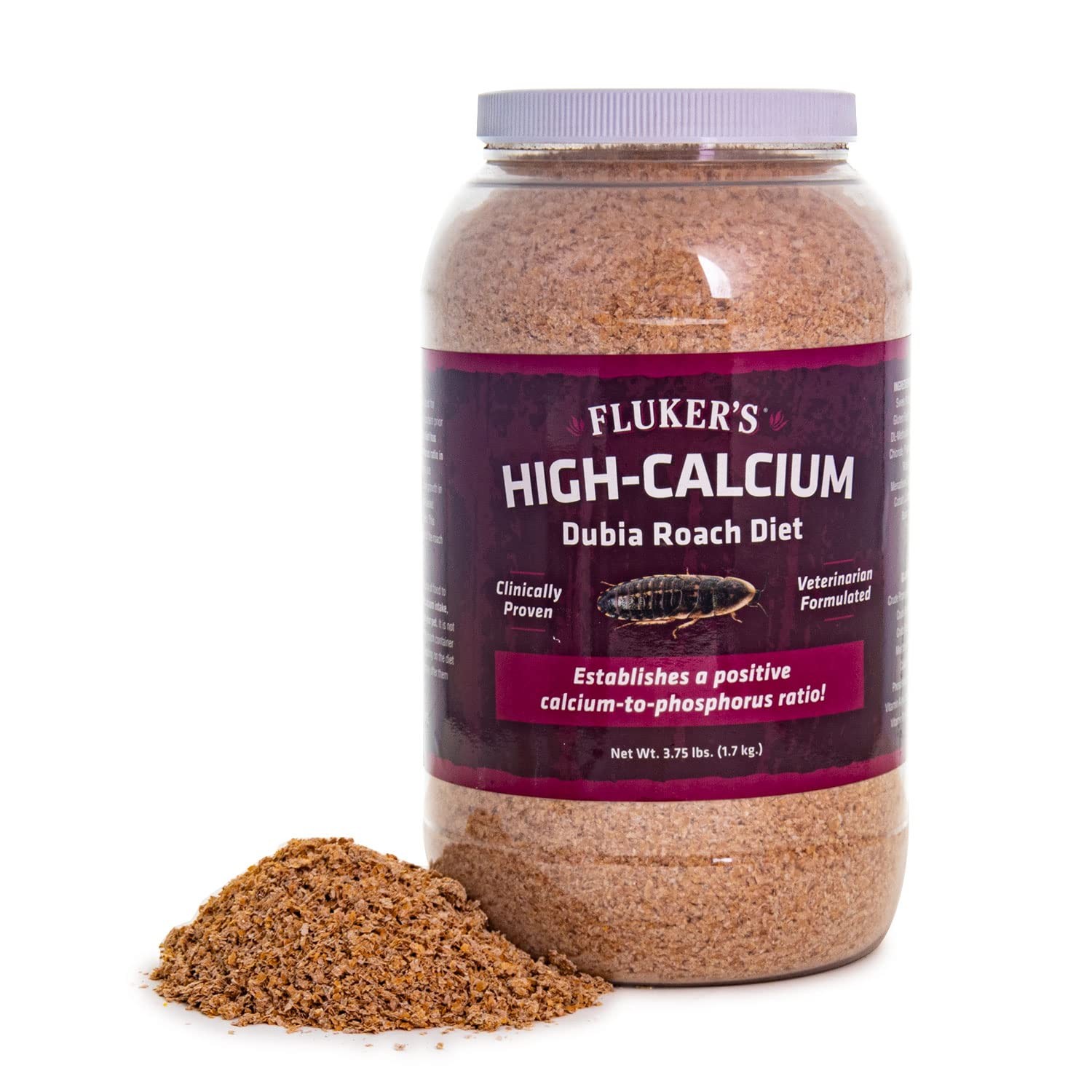 Fluker's High Calcium Dubia Roach Diet, Can 3.75 Pound (Pack of 1), 3.75lbs 