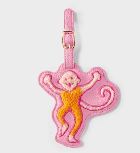 NWT Roller Rabbit X Target Sea Life Monkey Luggage Tag FAST SHIP PINK SEA LIFE