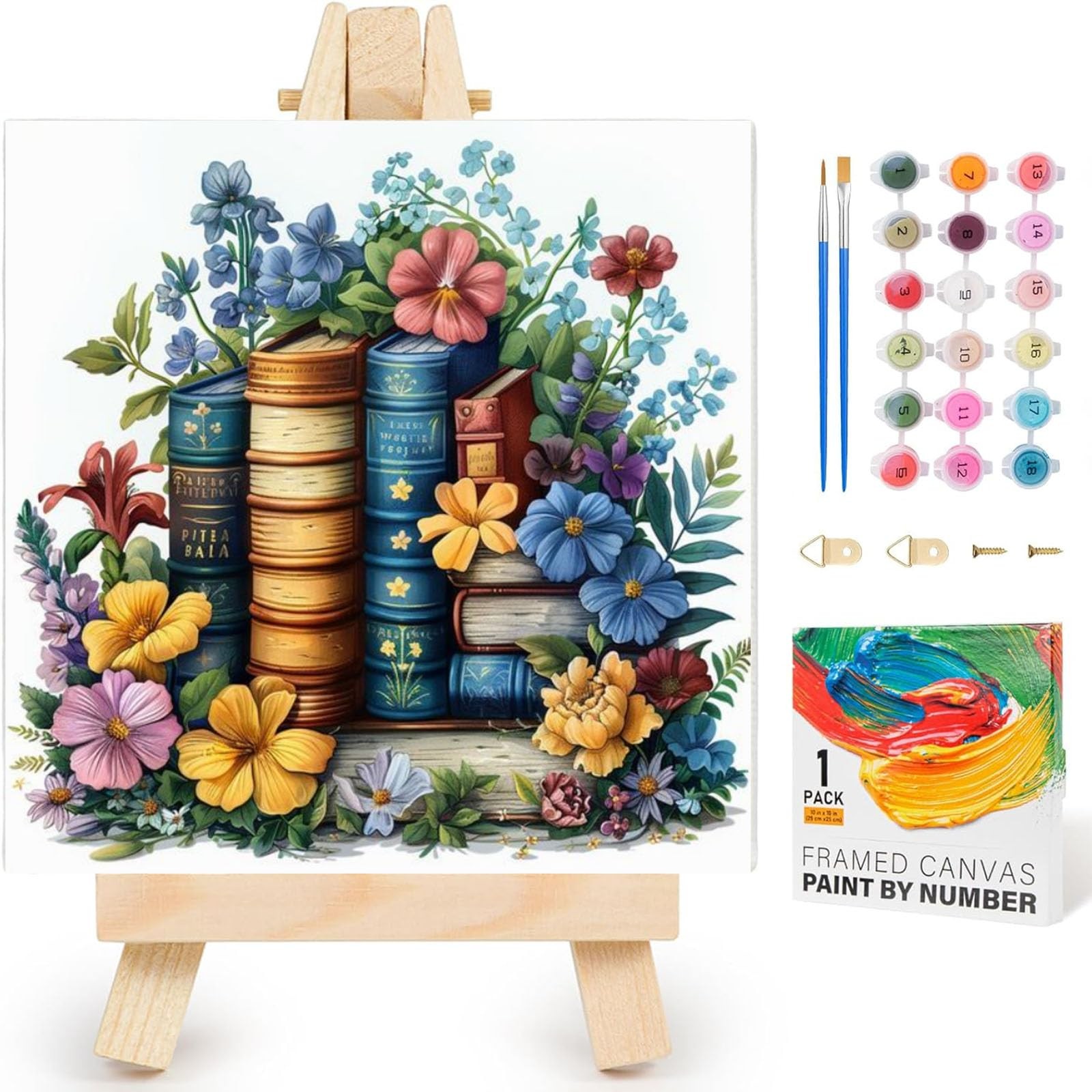 Framed Paint By Numbers Kit For Adults Beginners Kids DIY Oil Art Gift 8x8