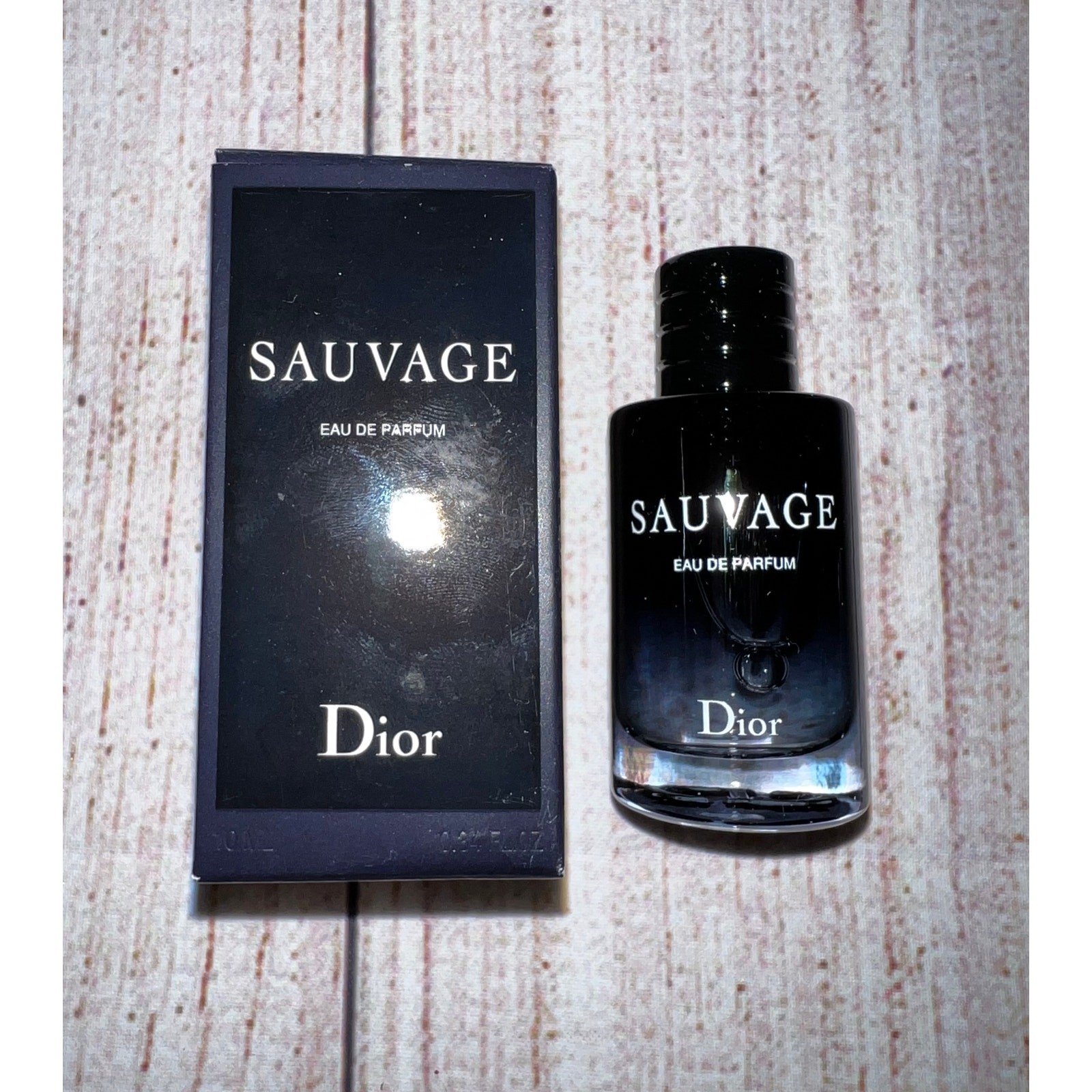 Christian Dior SAUVAGE Men's Eau de PARFUM Mini Size Splash 0.34 fl oz - 10 ml