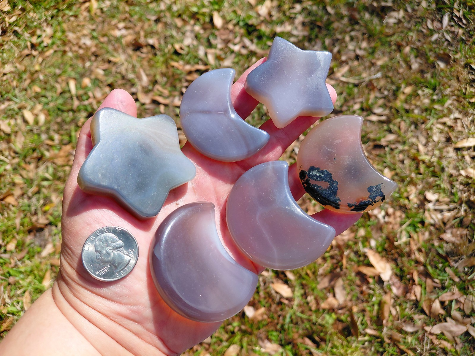 Collection Of Agate Palm Stones