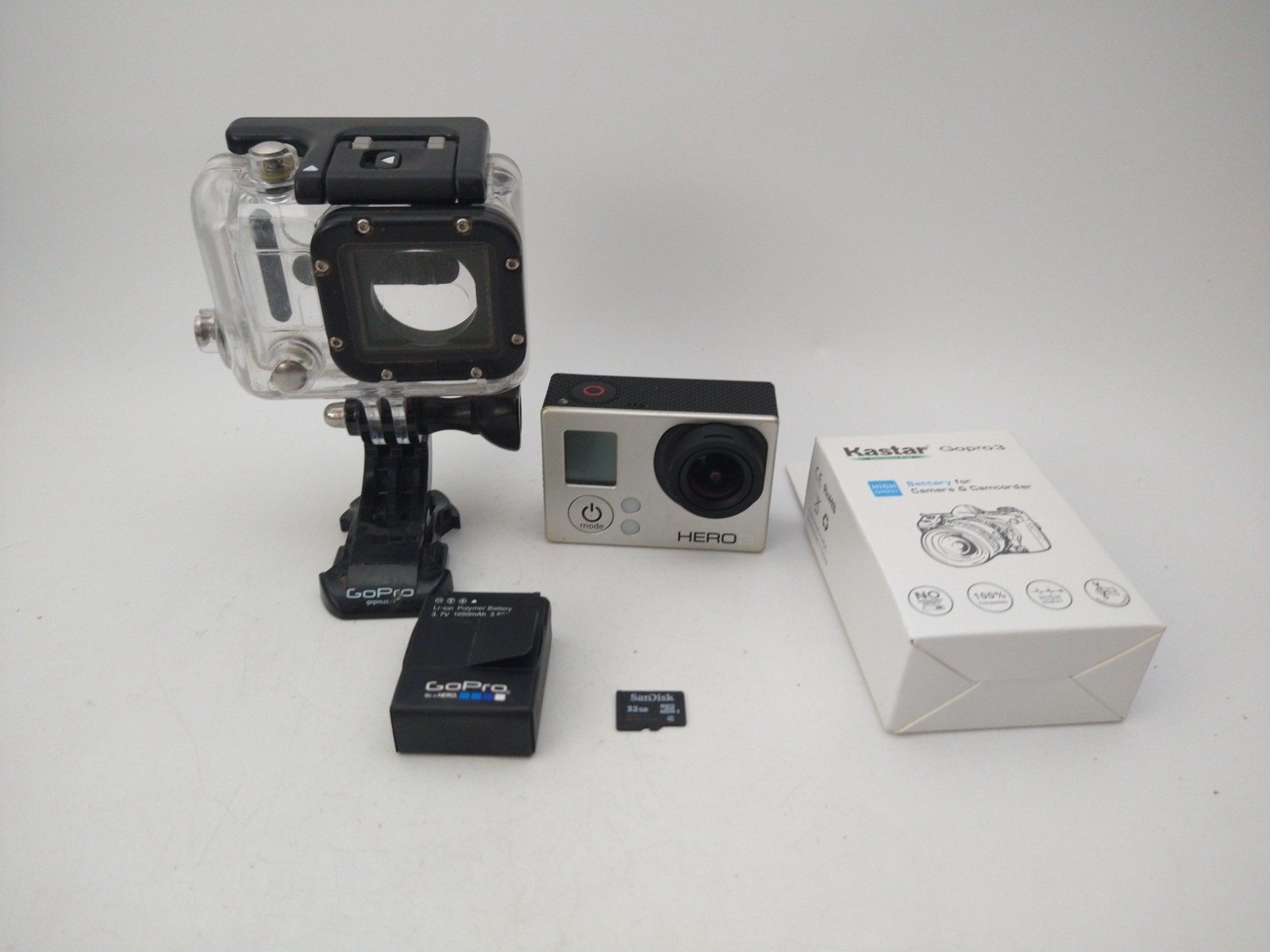 GoPro HERO 3 Silver Action Camera w/32GB SD card  | TESTED, NEW BATTERY