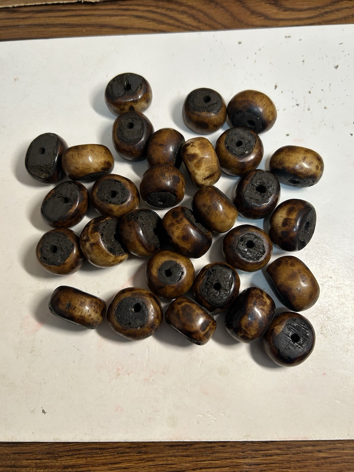 29 Kenyan Bovine Bone 1 Inch Trade Beads