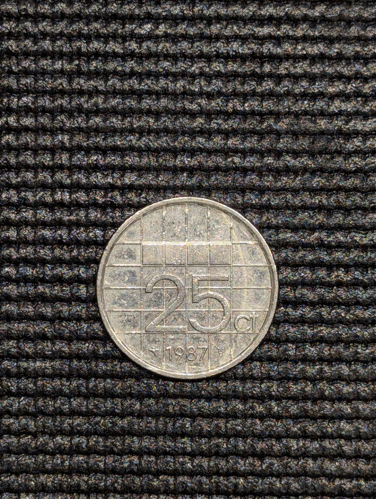 1987 Netherlands 25 Cent Coin