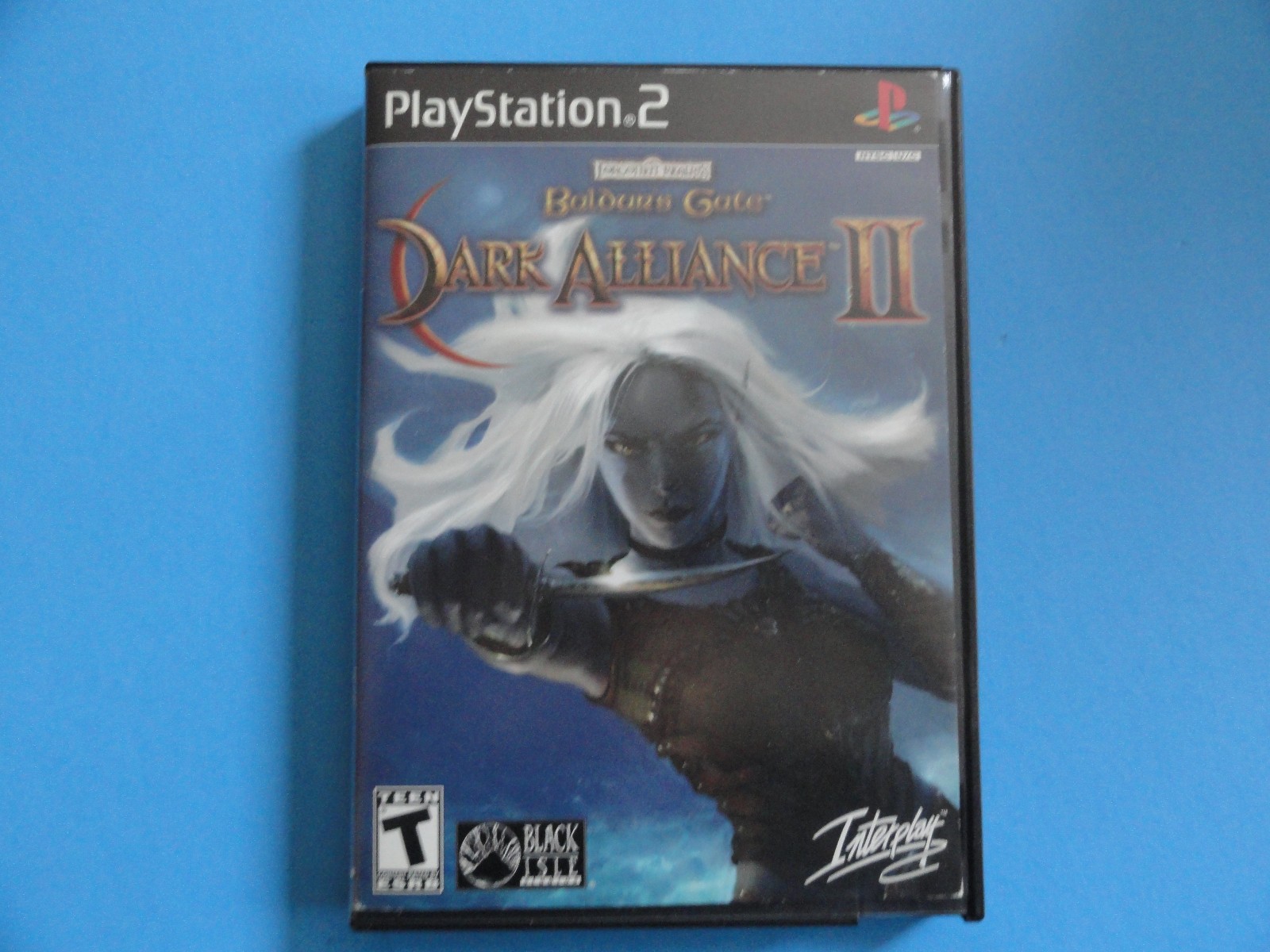 PS2 BALDURS GATE DARK ALLIANCE II ORIGINAL COVER ART IN BLOCKBUSTER CASE NO GAME
