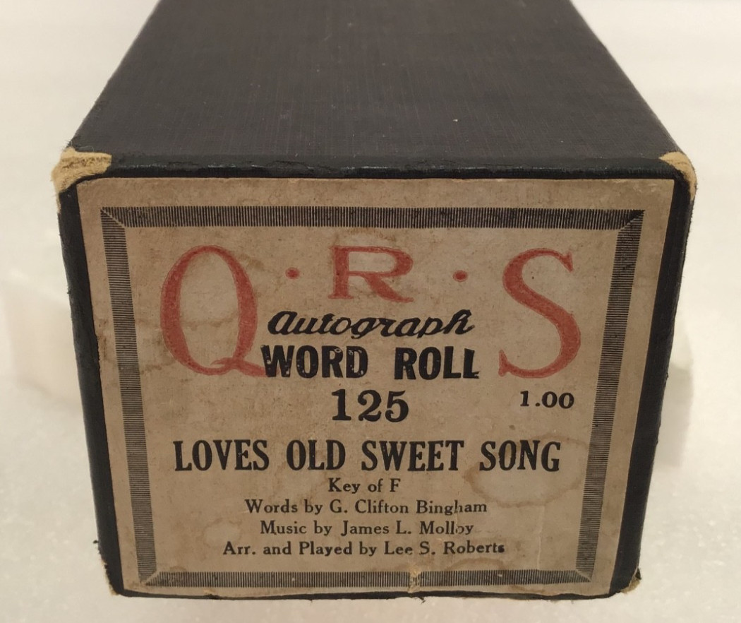 Vintage QRS Player Piano Roll 125 LOVES OLD SWEET SONG BINGHAM MOLLOY ROBERTS