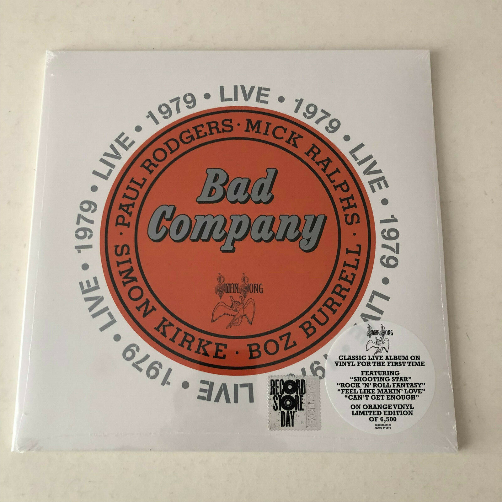Bad Company: Live 1979 2 LP, Orange Vinyle, RSD2022