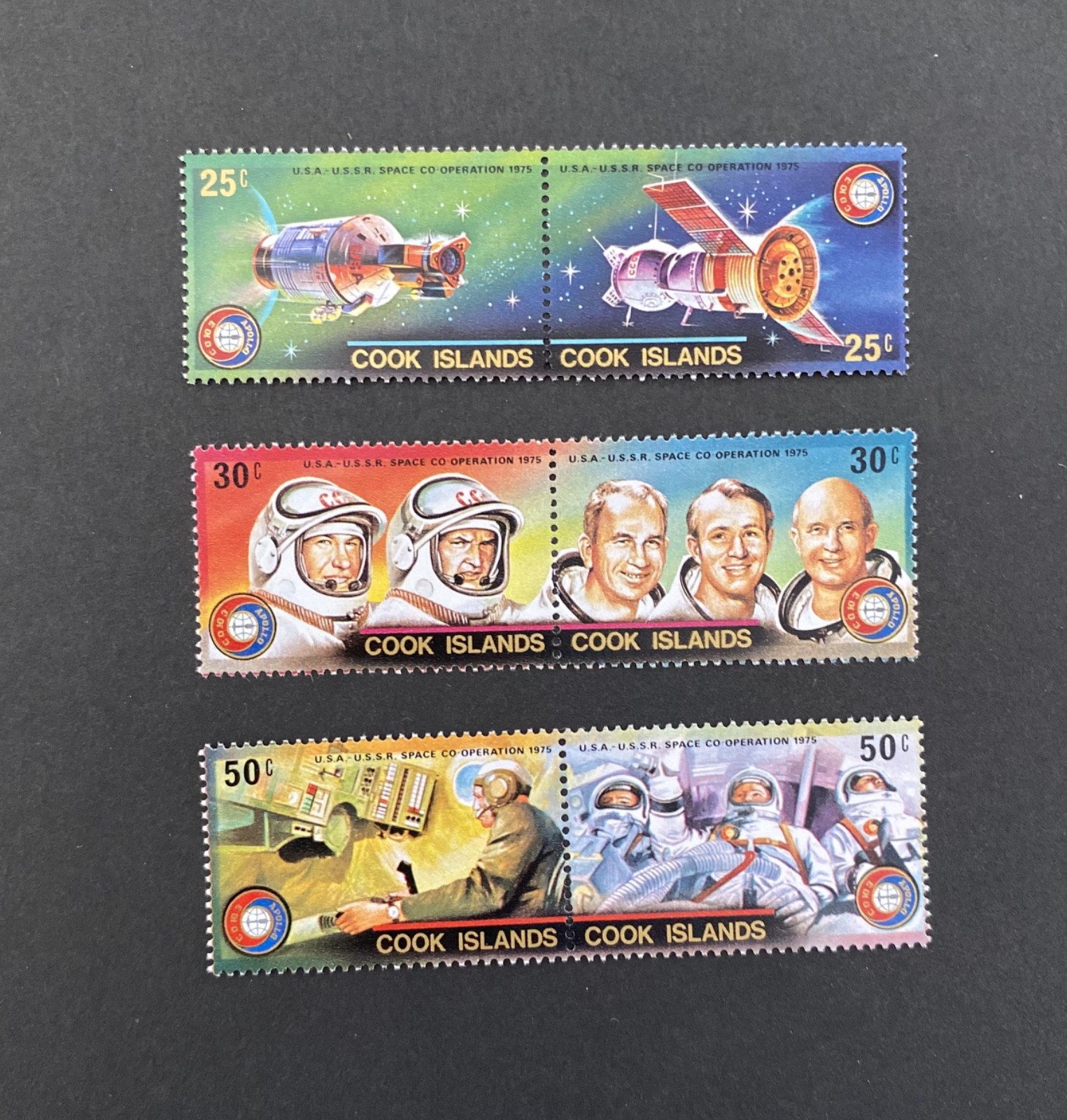 Cook Islands 1975 Apollo Soyuz Space Test Projects MNH