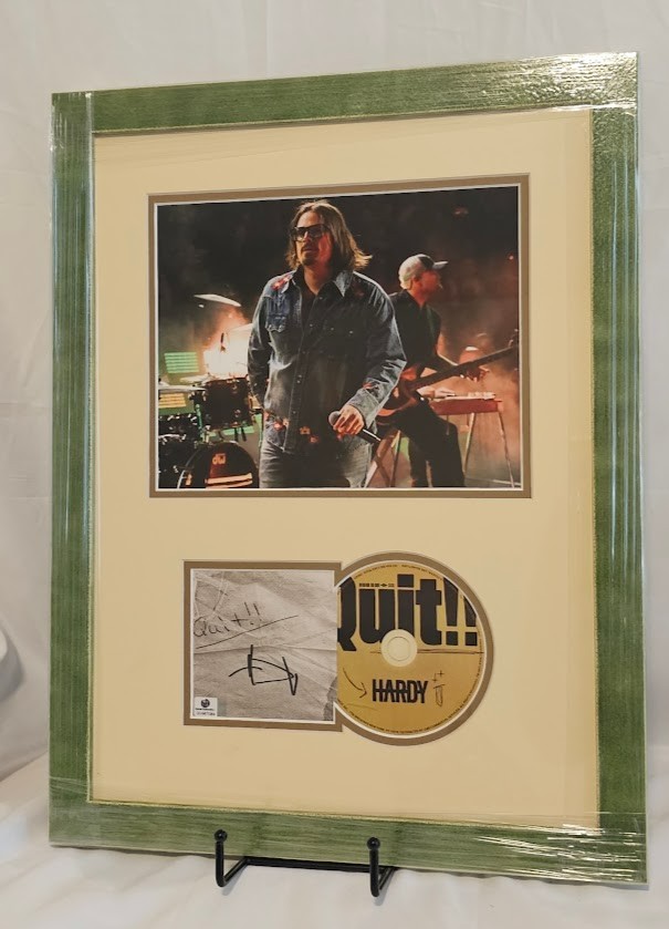 Hardy Signed Autographed Quitt!! CD Framed Global Authentics COA