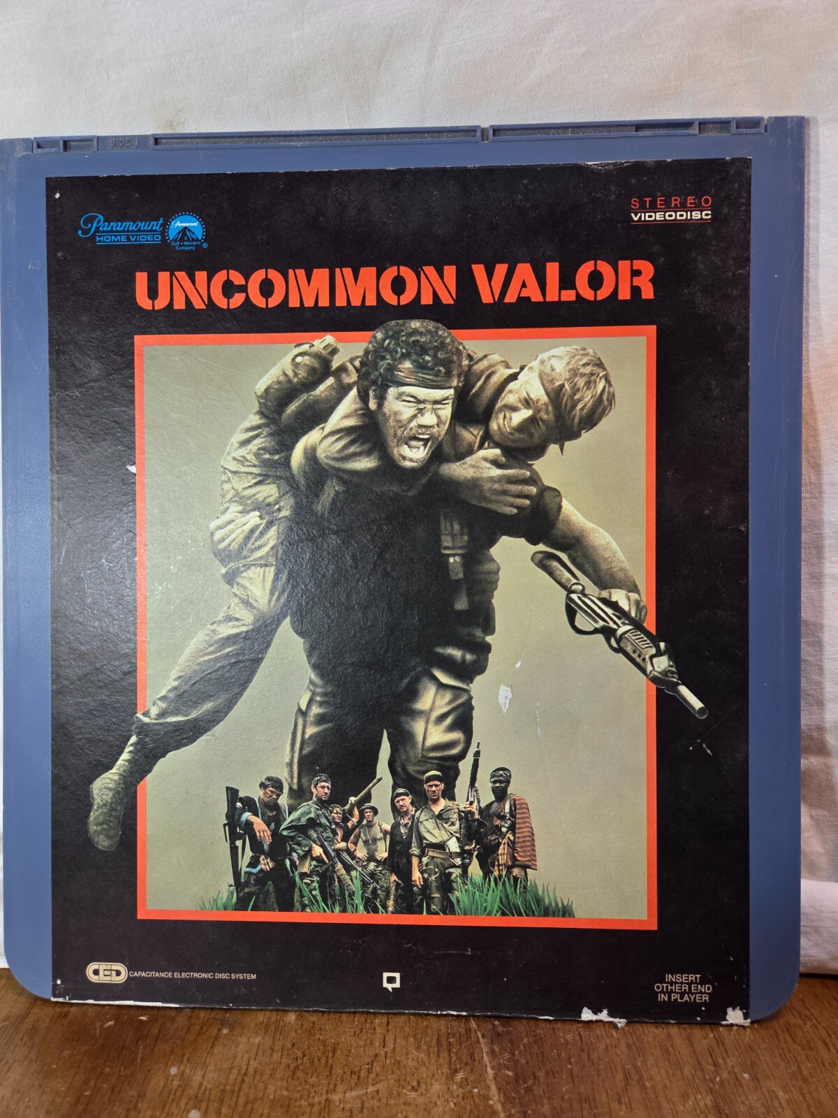 Uncommon Valor - CED Videodisc -Gene Hackman, Patrick Swayze, Randall "Tex" Cobb