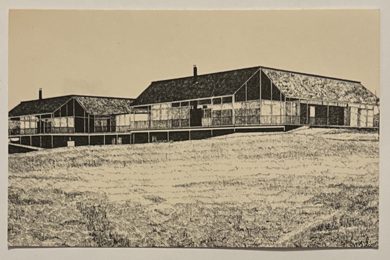 Otter Creek Club House Columbus Indiana IN Architect Harry Weese Vtg Postcard