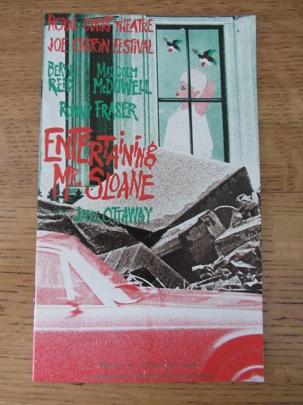 BERYL REID MALCOLM McDOWELL  Entertaining Mr Sloane 1975 ROYAL COURT Joe Orton