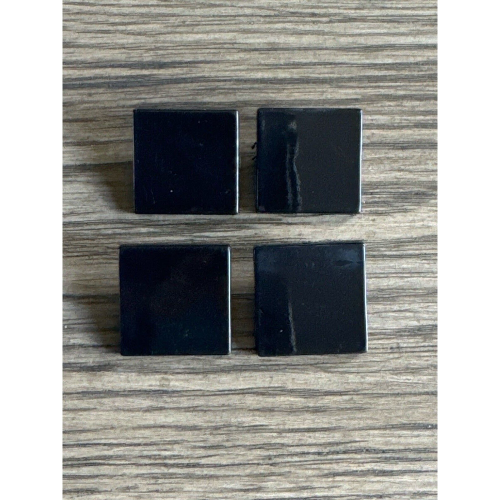 Vintage Black Buttons Plastic 3/4 Inch Square Shank Closure Coat, Shirt, Blouse