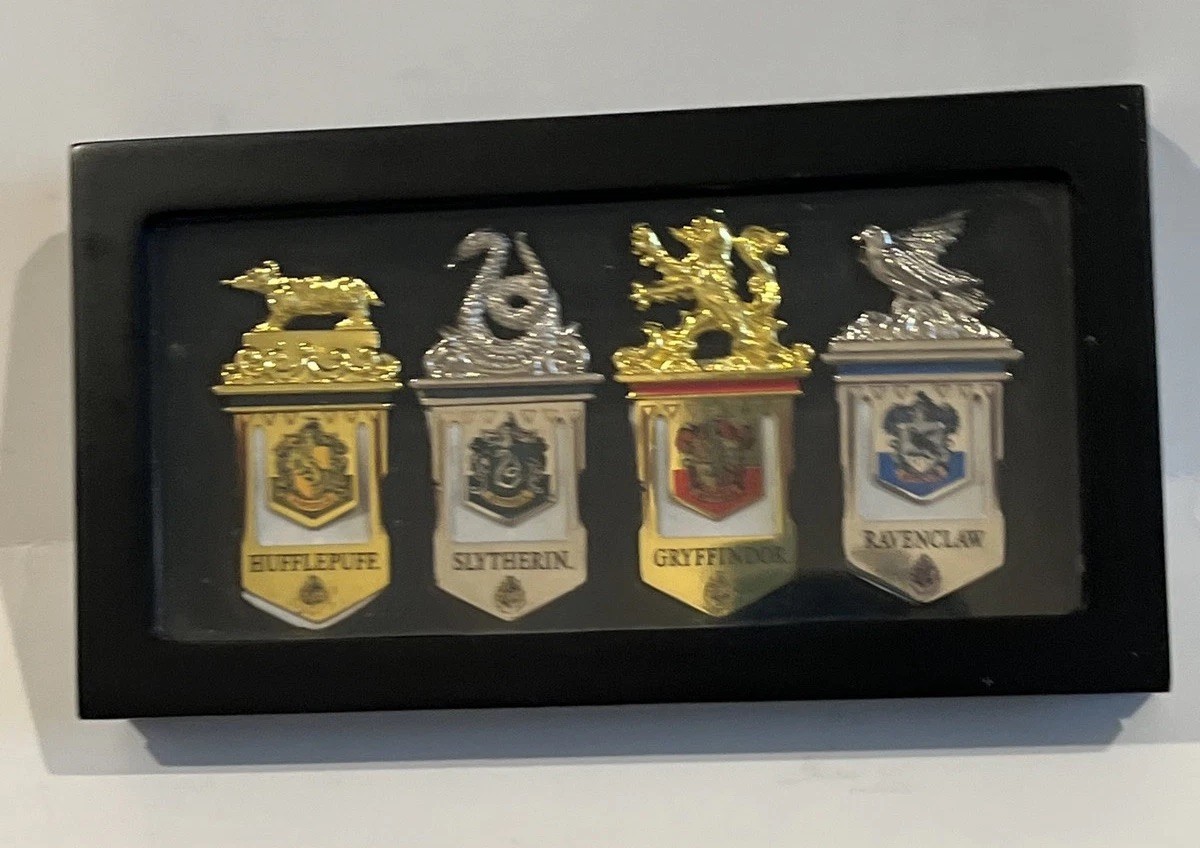 Harry Potter Hogwarts House Crests Metal Bookmark Set of 4 Collectible