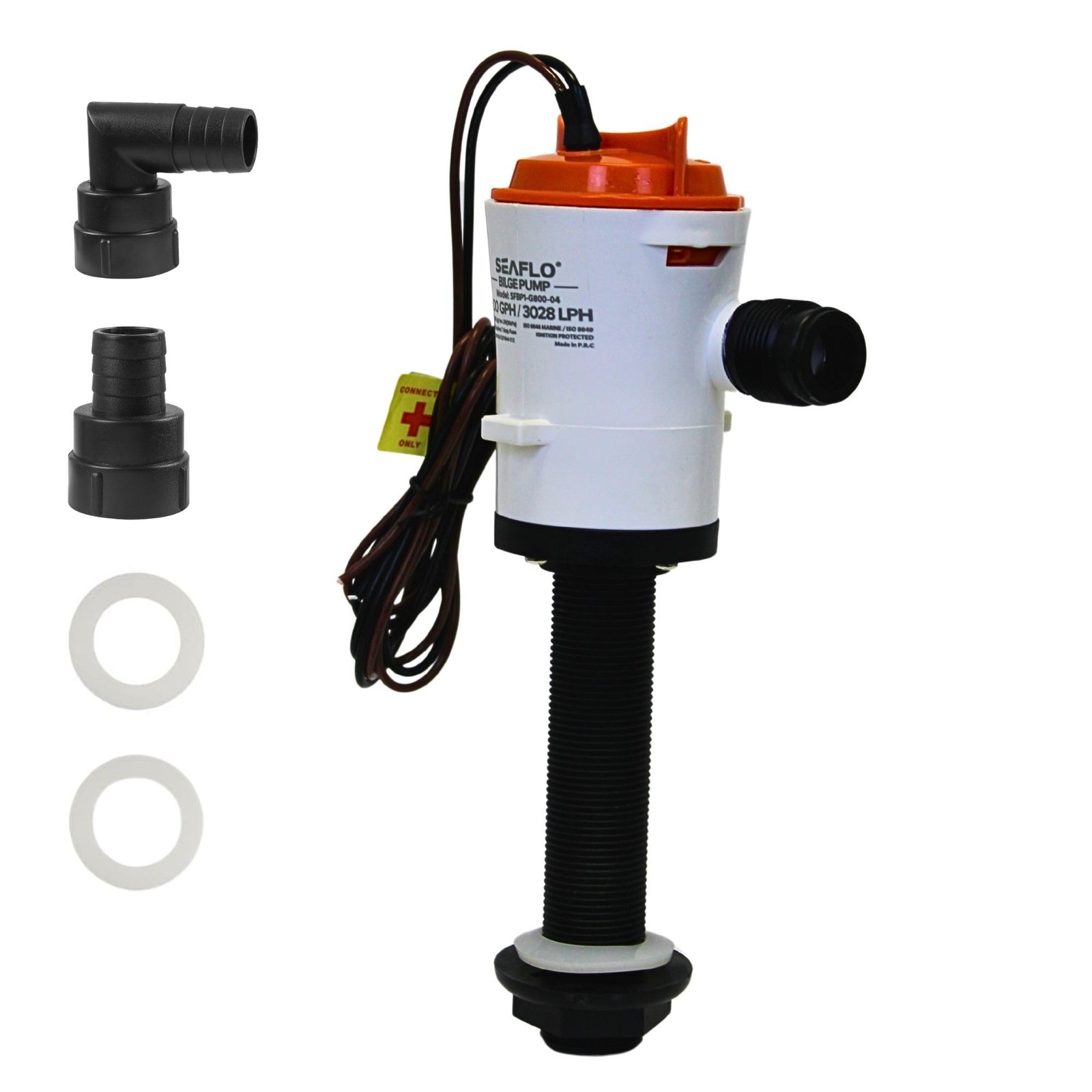 04 Series 800 GPH Baitwell/Livewell Aerator Pump with Straight Intake, 12V DC...