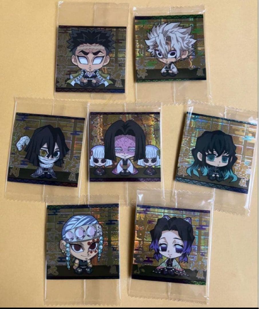 Demon Slayer: Kimetsu No Yaiba Wafer Sticker Seal 7 Pieces In Total