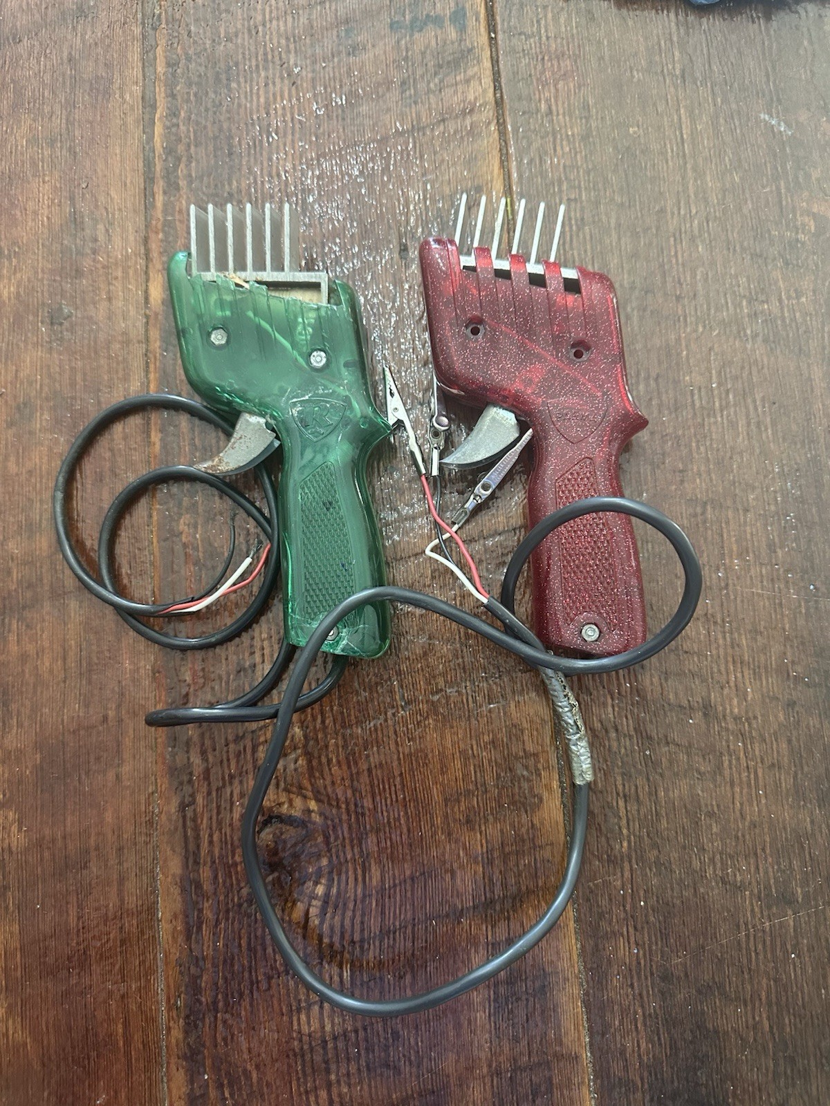 2 Vintage Slot Car Controller Parma Red Green Read