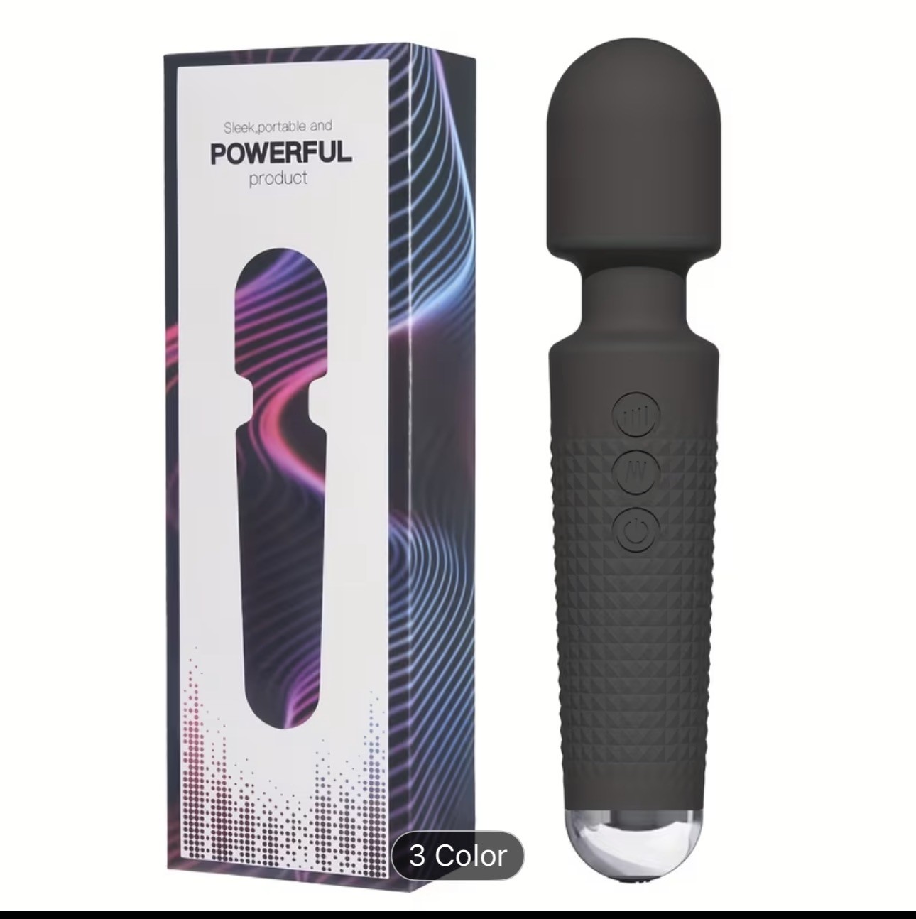 Rechargeable Wand Massager – 8 Speeds & 20 Modes – Waterproof