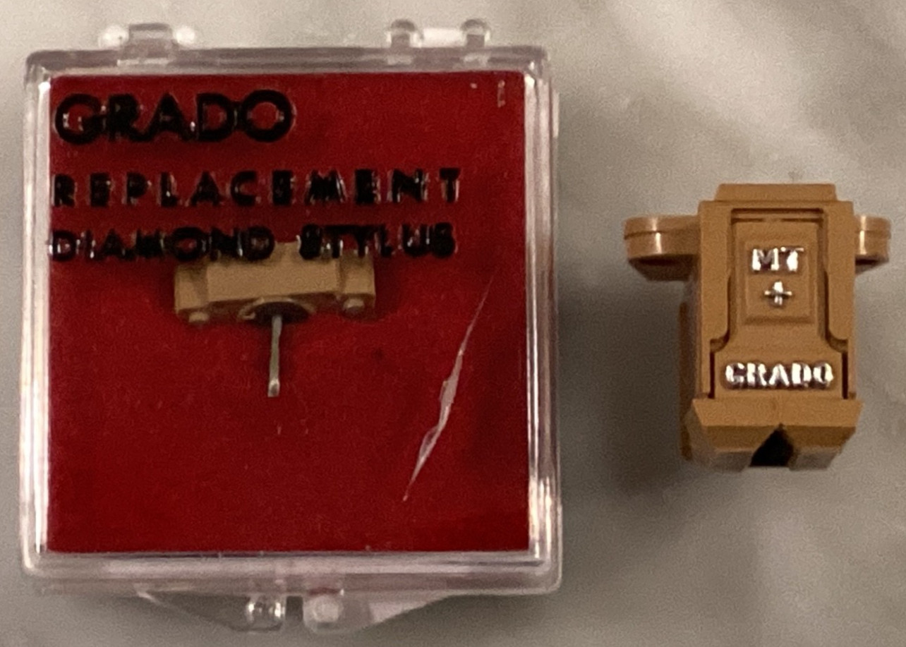 GRADO MT+ CARTRIDGE AND NEW GRADO STYLUS IN ITS ORIGINAL PLASTIC DISPLAY CASE
