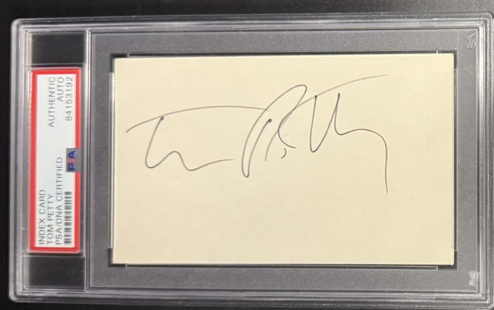 Tom Petty Signed Autograph PSA/DNA Slabbed Encapsulated 3x5 Card Rare COA