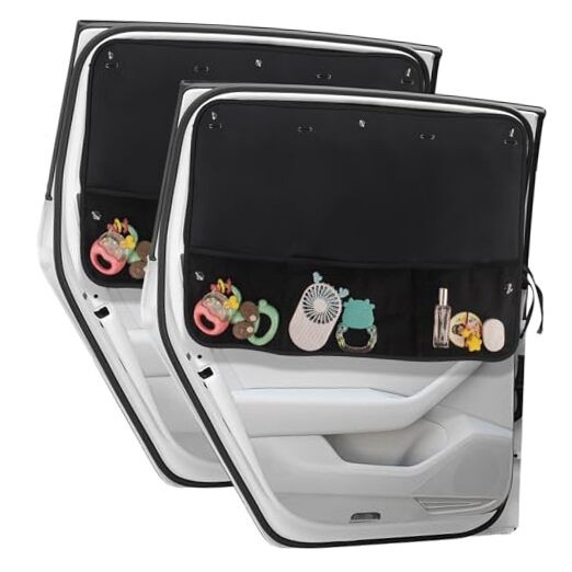 Car Sun Shade Side Window, 2 Pcs Blackout Car Window Shade for Baby Black-2pcs