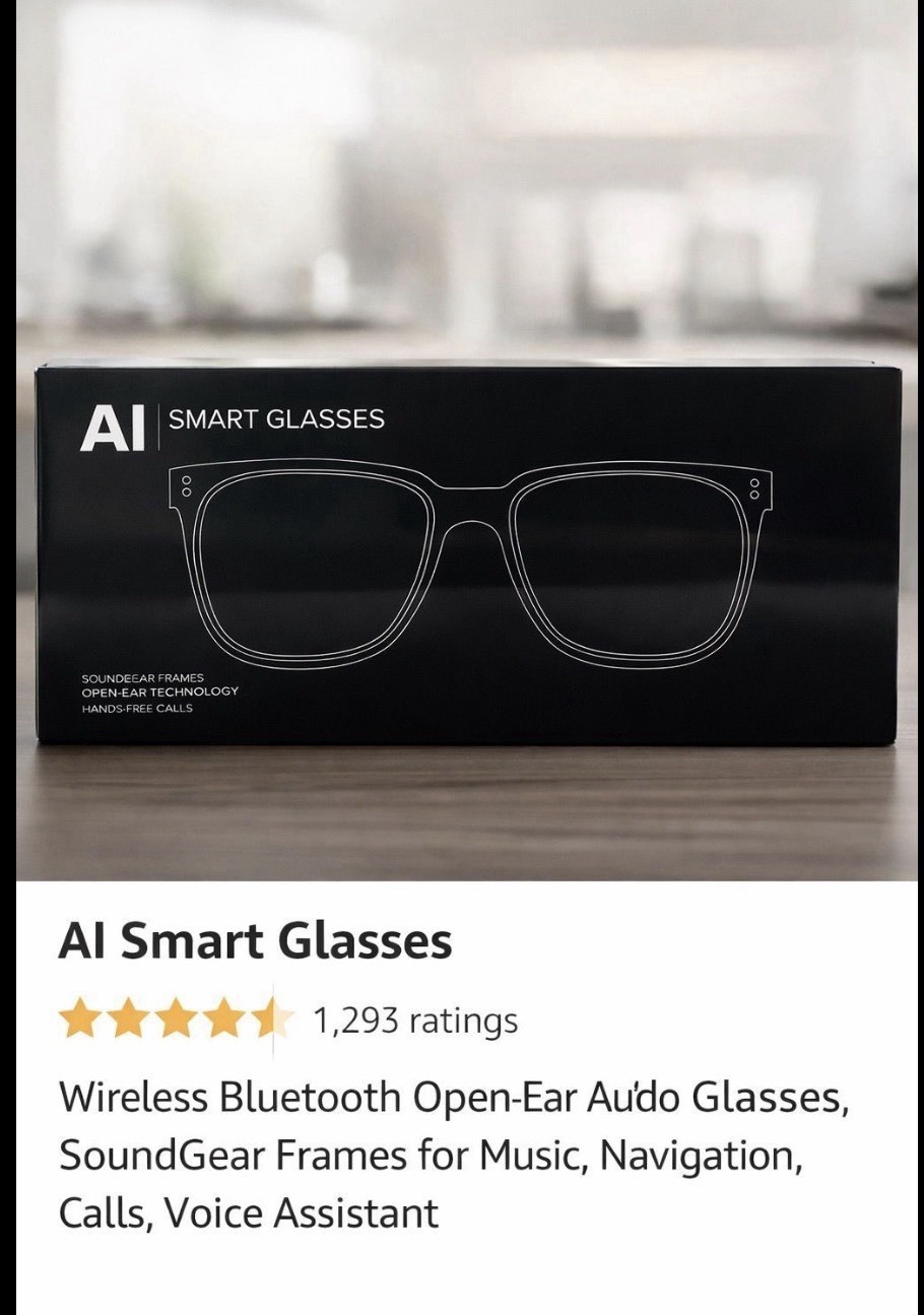 Smart Bluetooth Glasses with AI Translation OpenEar Audio,  navigation and calls